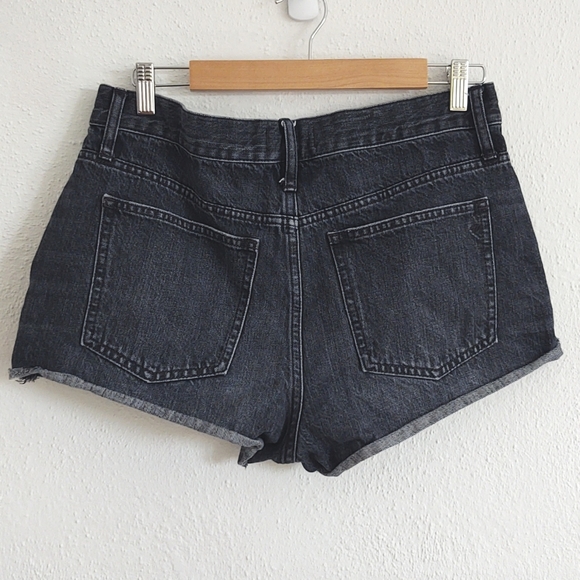 Madewell Relaxed Denim Shorts Black / Gray Style AJ243 Size 28 - Picture 3 of 9
